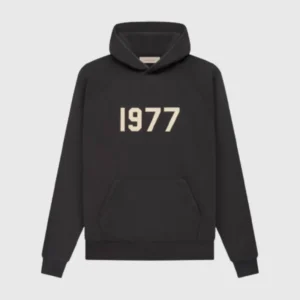 1977 Essentials Black Hoodie