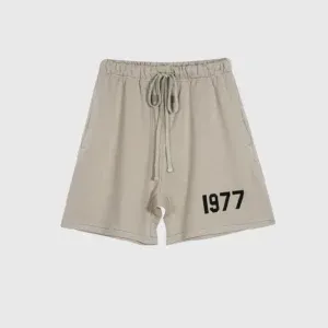 Essentials 1977 Logo Shorts Beige